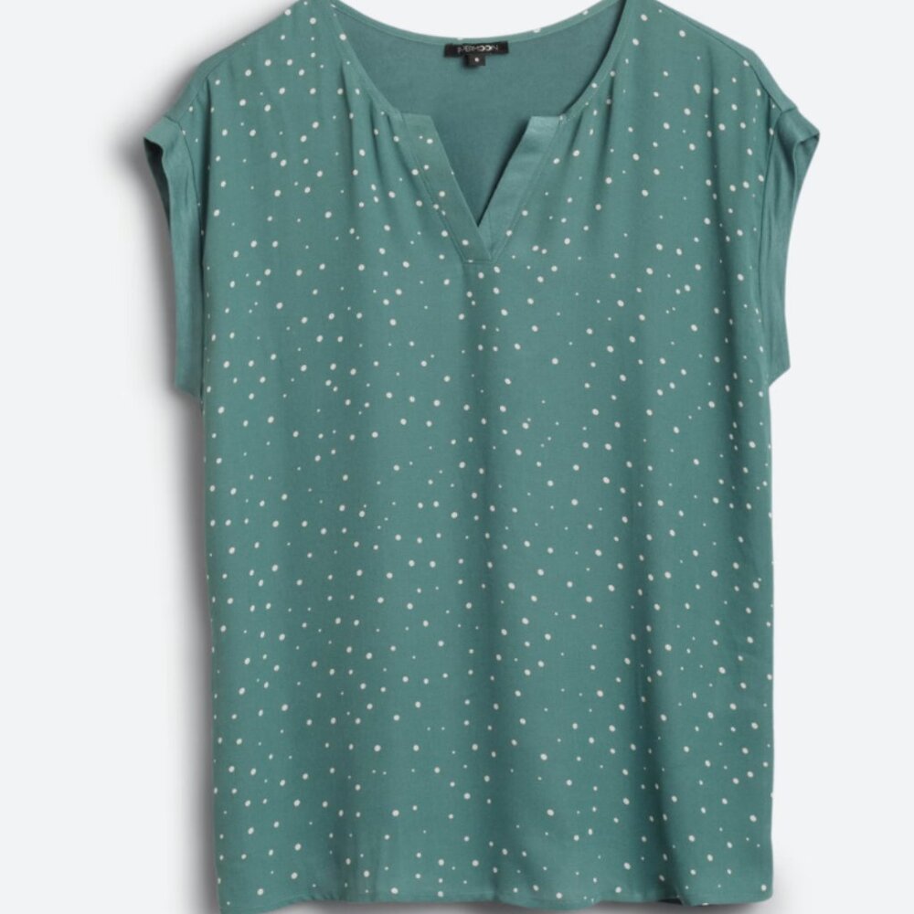 Reece Mixed Material Blouse, petite L